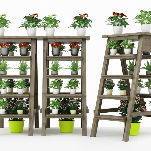 盆栽植物架3D模型